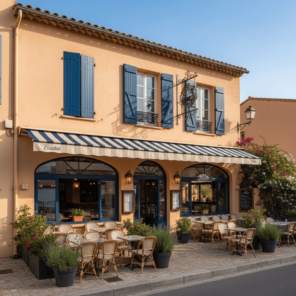 Restaurant à Théoule-Sur-Mer : terrasse - licence IV - Image 1