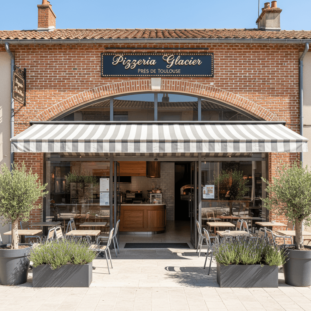 Fast-food à Toulouse : terrasse - extraction