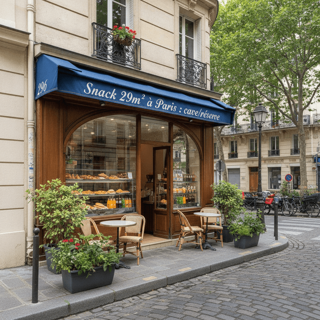 Snack 29m² à Paris : cave/réserve
