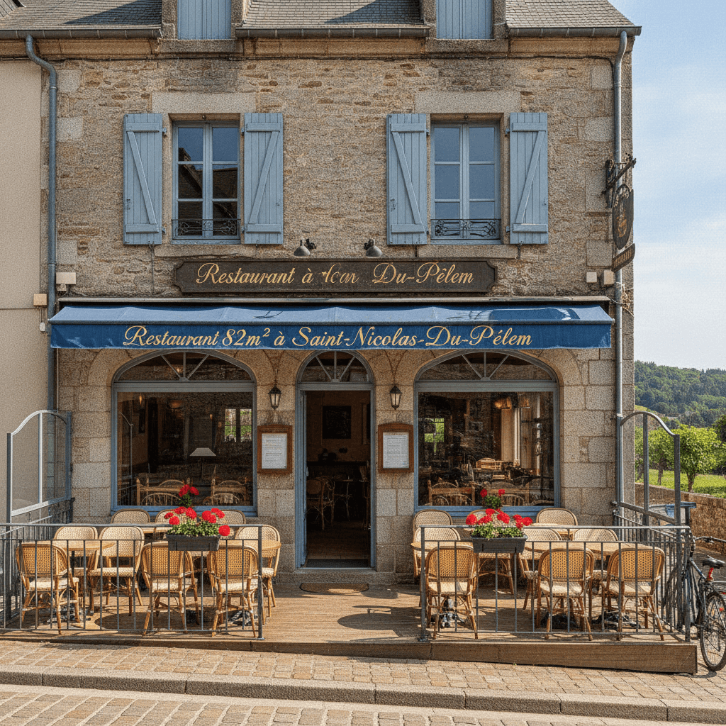 Restaurant 82m² à Saint-Nicolas-Du-Pélem : terrasse - licence IV - Image 1