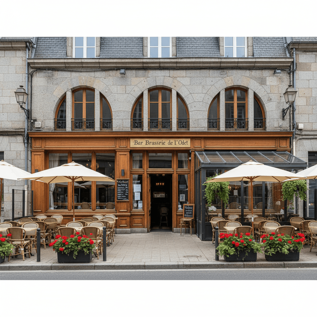 Bar-brasserie 380m² à Quimper : terrasse - licence IV - Image 1