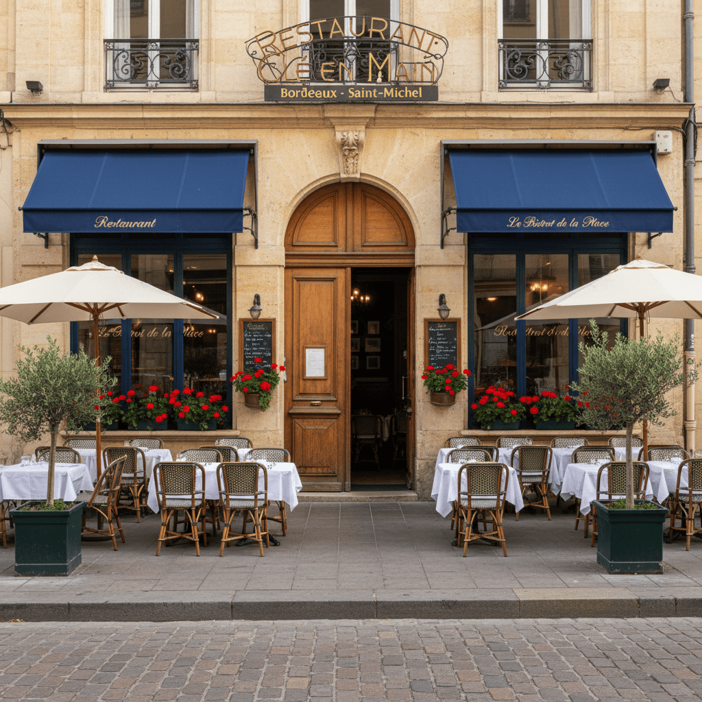 Restaurant 131m² à Bordeaux : terrasse - licence IV