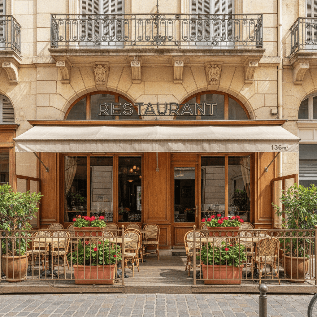 Restaurant 136m² à Montpellier : terrasse - extraction