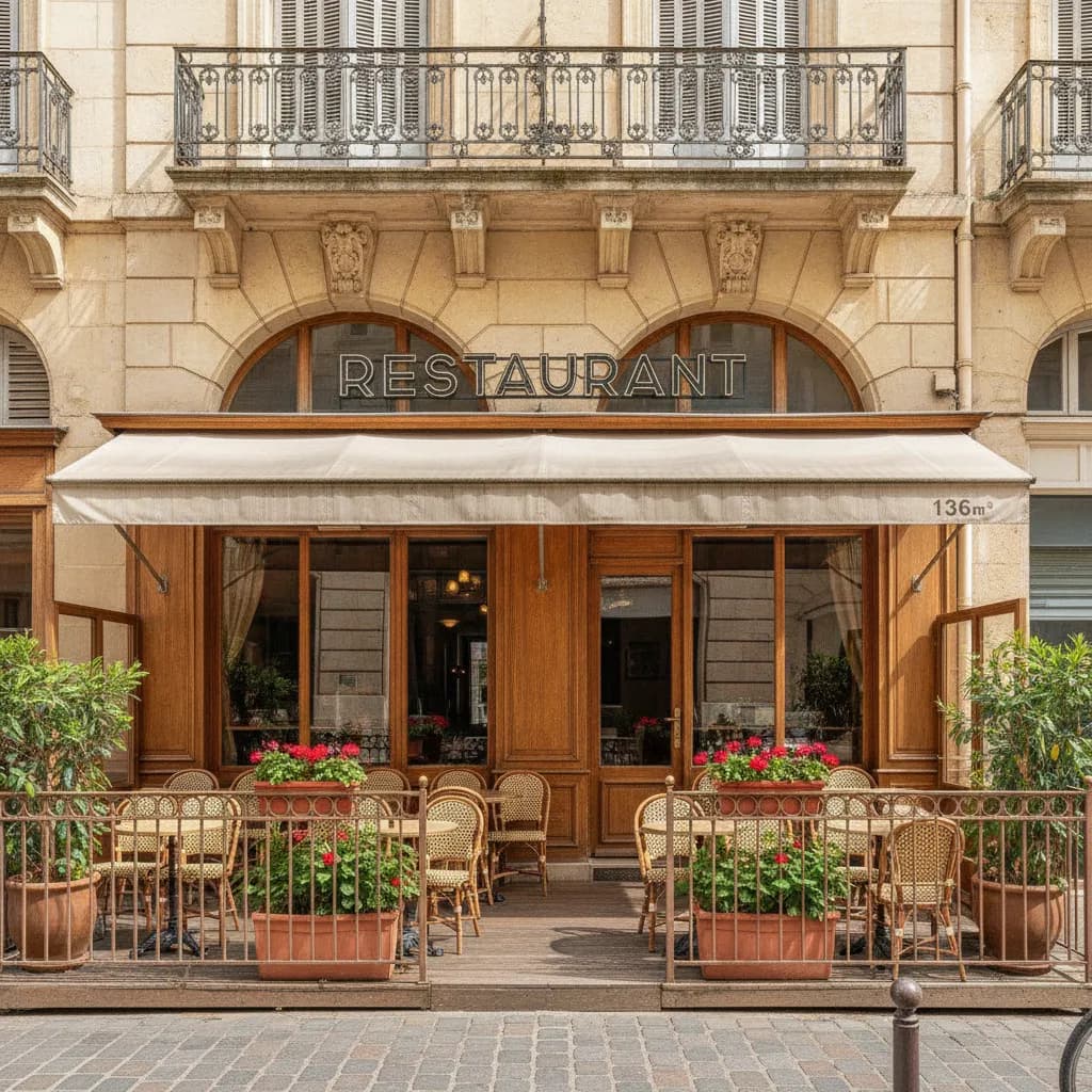 Restaurant 136m² à Montpellier : terrasse - extraction - Image 1