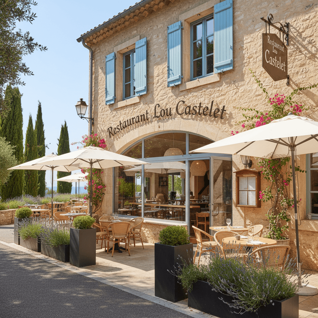 Restaurant 92m² à Mougins : terrasse - extraction - Image 1