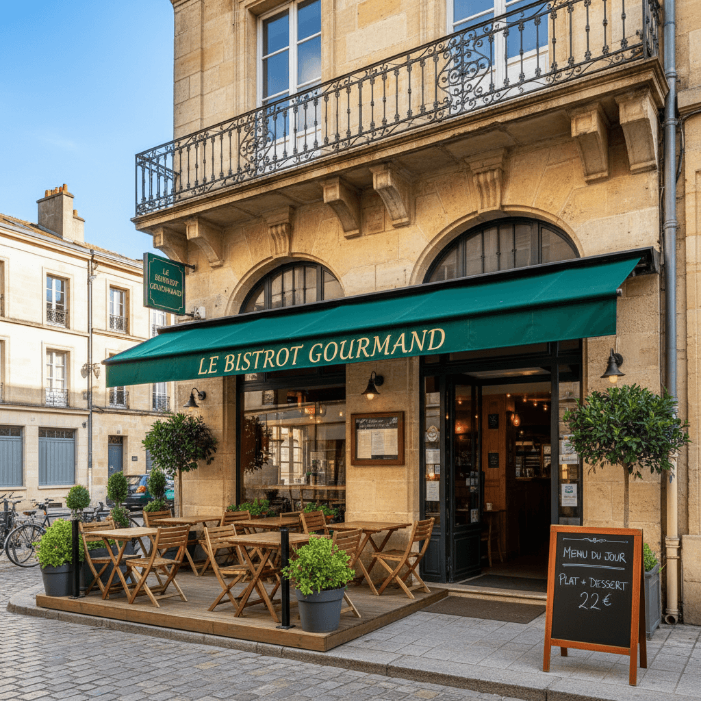 Restaurant 70m² à Bordeaux : terrasse - extraction