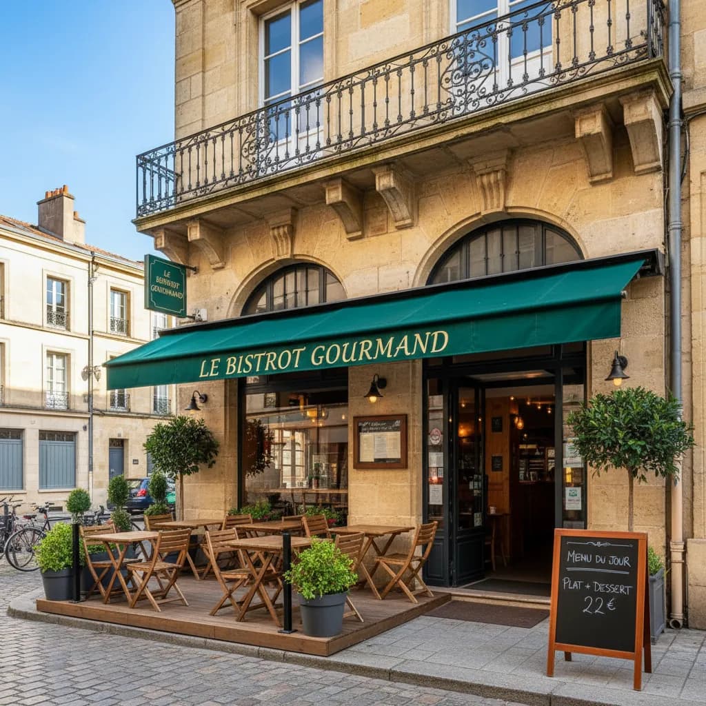 Restaurant 70m² à Bordeaux : terrasse - extraction - Image 1