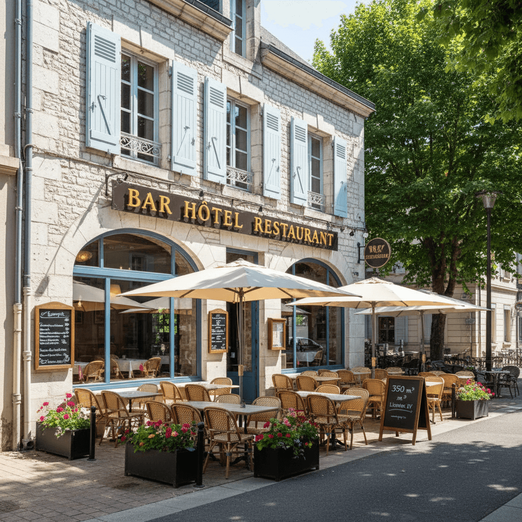 Restaurant 350m² à La Roche-Sur-Yon : terrasse - licence IV - Image 1