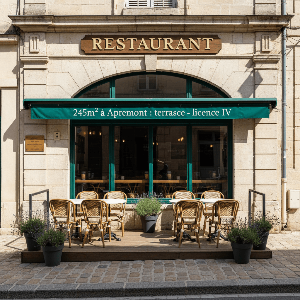 Restaurant 245m² à Apremont : terrasse - licence IV - Image 1