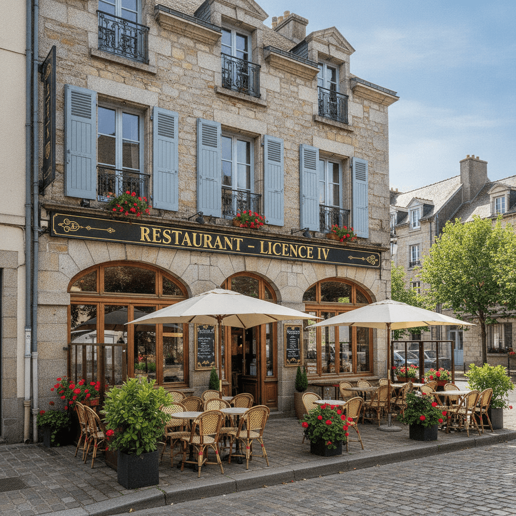 Restaurant à Saint-Brieuc : terrasse - licence IV - Image 1