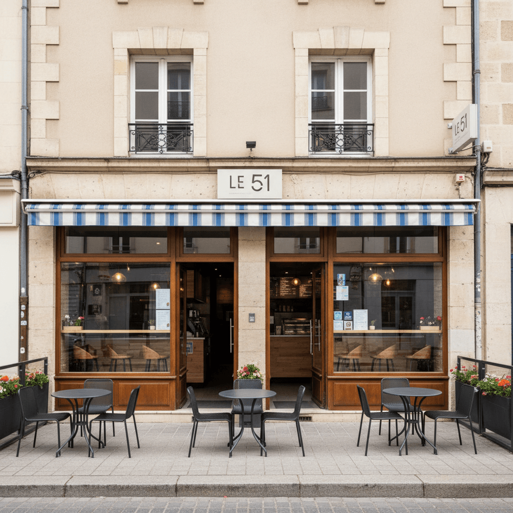 Fast-food 51m² à Nantes : terrasse