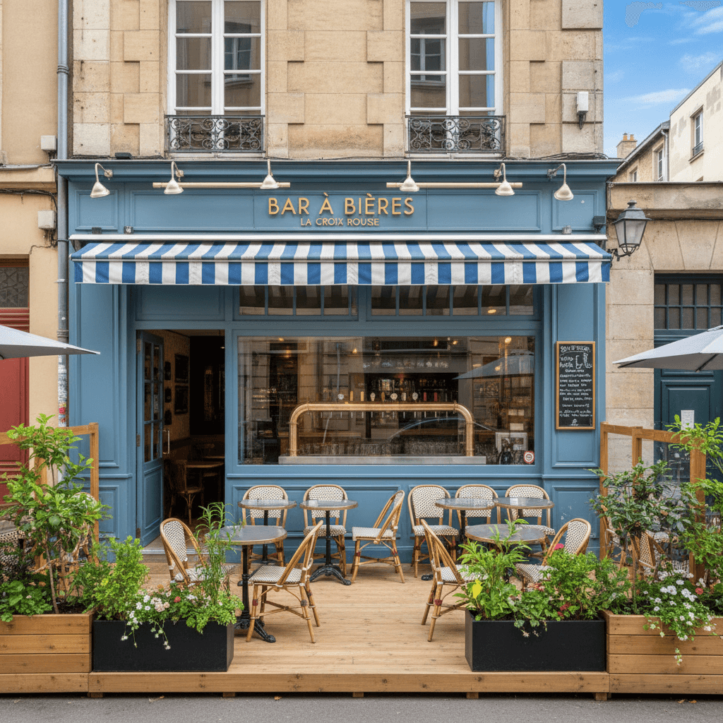 Bar-brasserie 150m² à Lyon : terrasse - licence IV