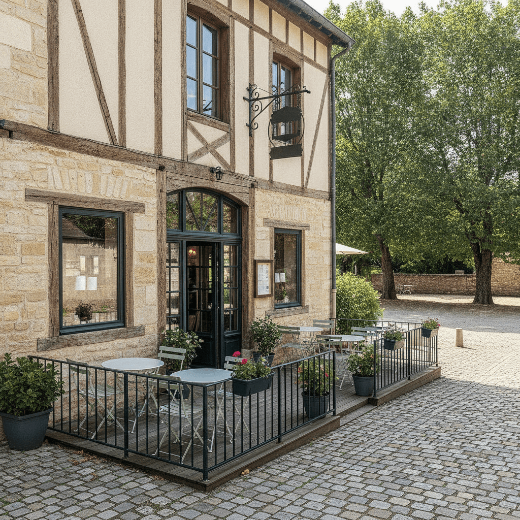 Restaurant 350m² à Chagny : terrasse - parking - Image 1