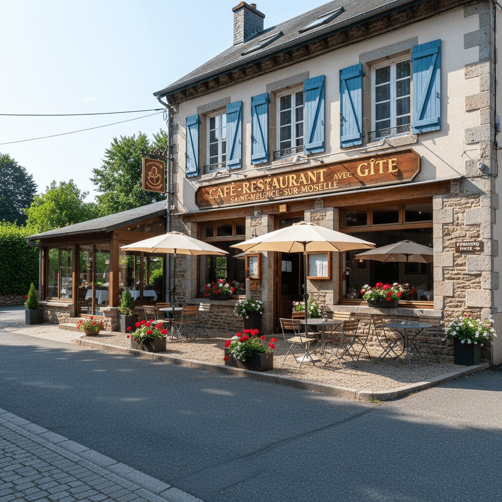 Restaurant à Saint-Maurice-Sur-Moselle : terrasse - climatisation - Image 1