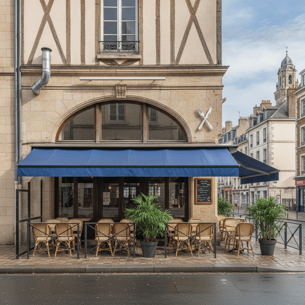 Restaurant 80m² à Le Havre : terrasse - extraction
