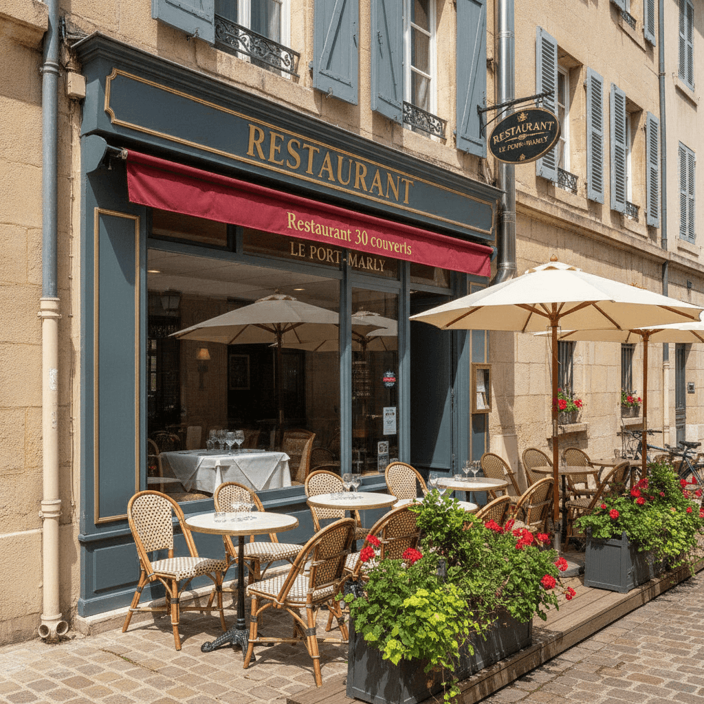 Restaurant 30 couverts à Le Port-Marly : terrasse - extraction - Image 1