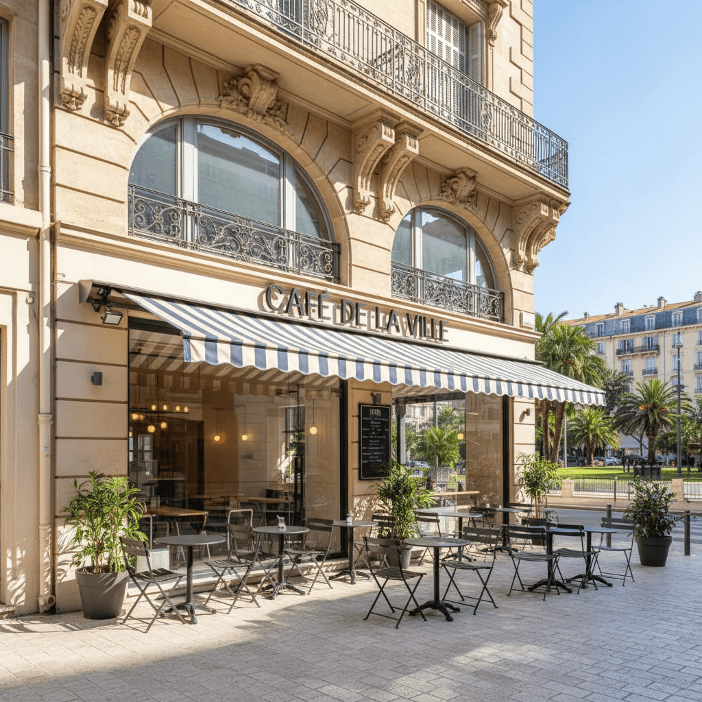 Snack 64m² à Nice : terrasse - extraction