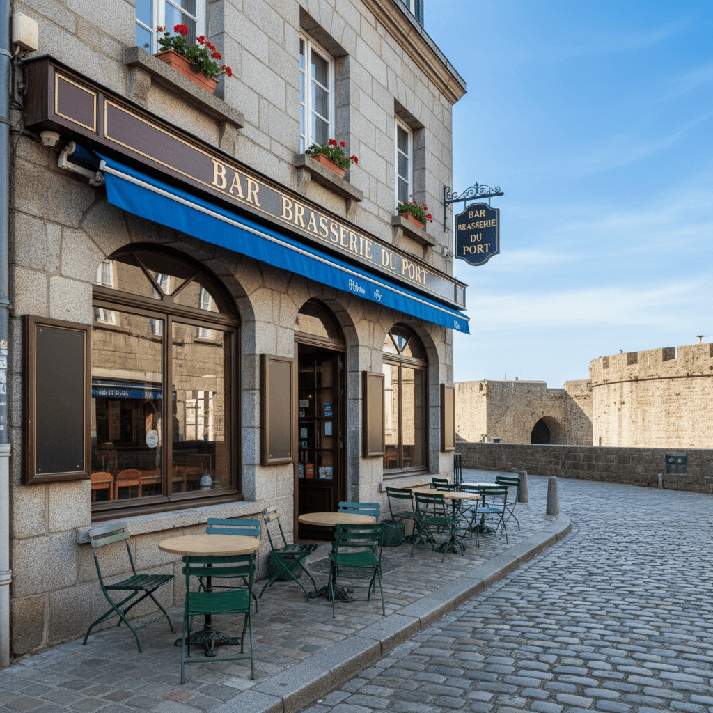 Bar-brasserie 190m² à Saint-Malo : terrasse - licence IV - Image 1