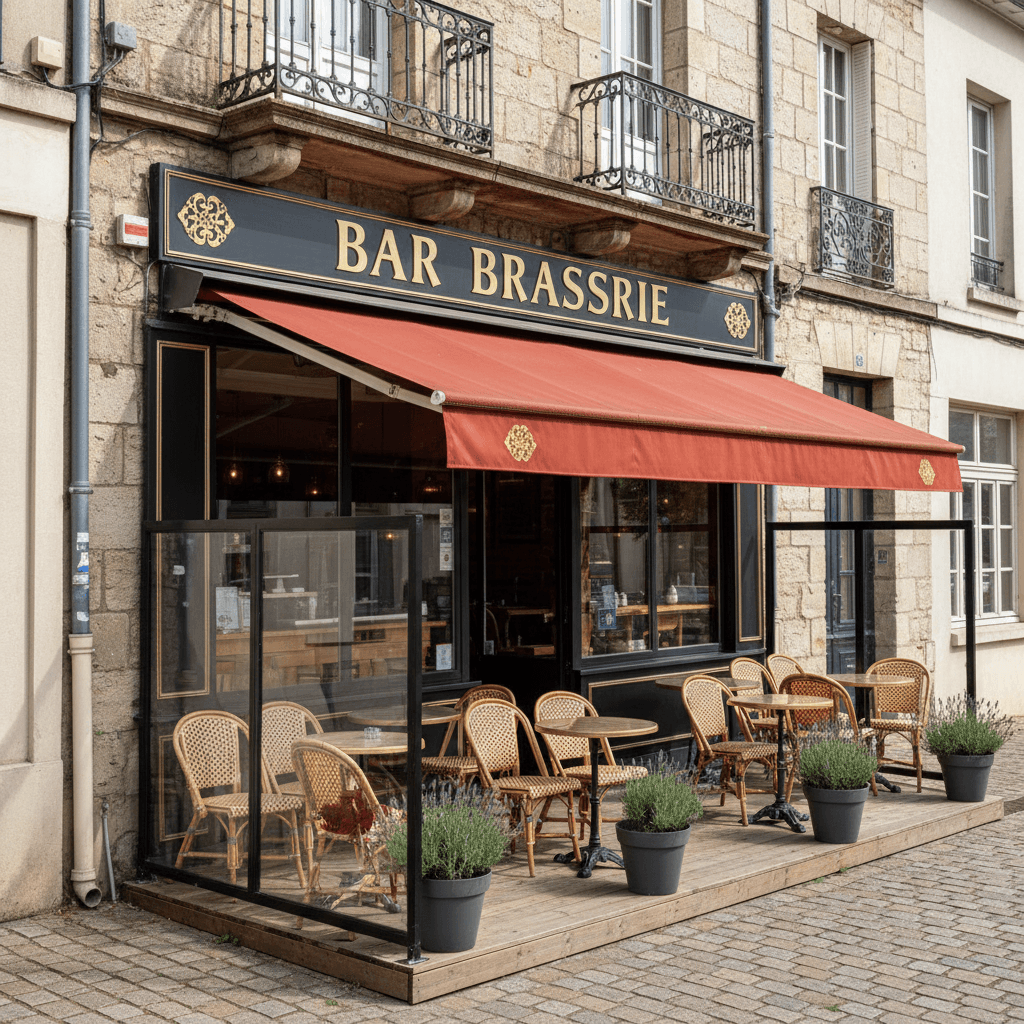 Bar-brasserie à Gournay-En-Bray : terrasse - licence IV - Image 1