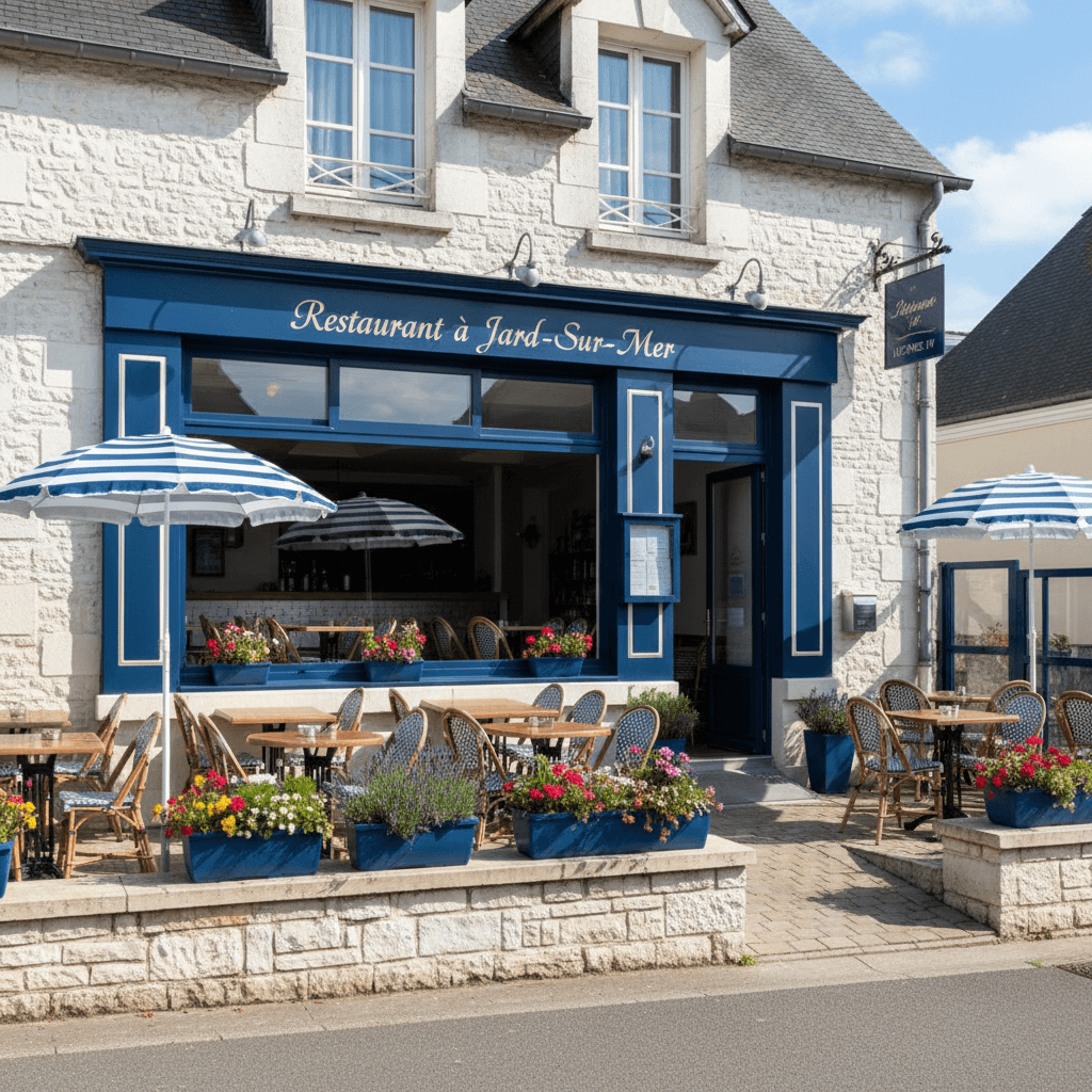 Restaurant à Jard-Sur-Mer : terrasse - licence IV - Image 1
