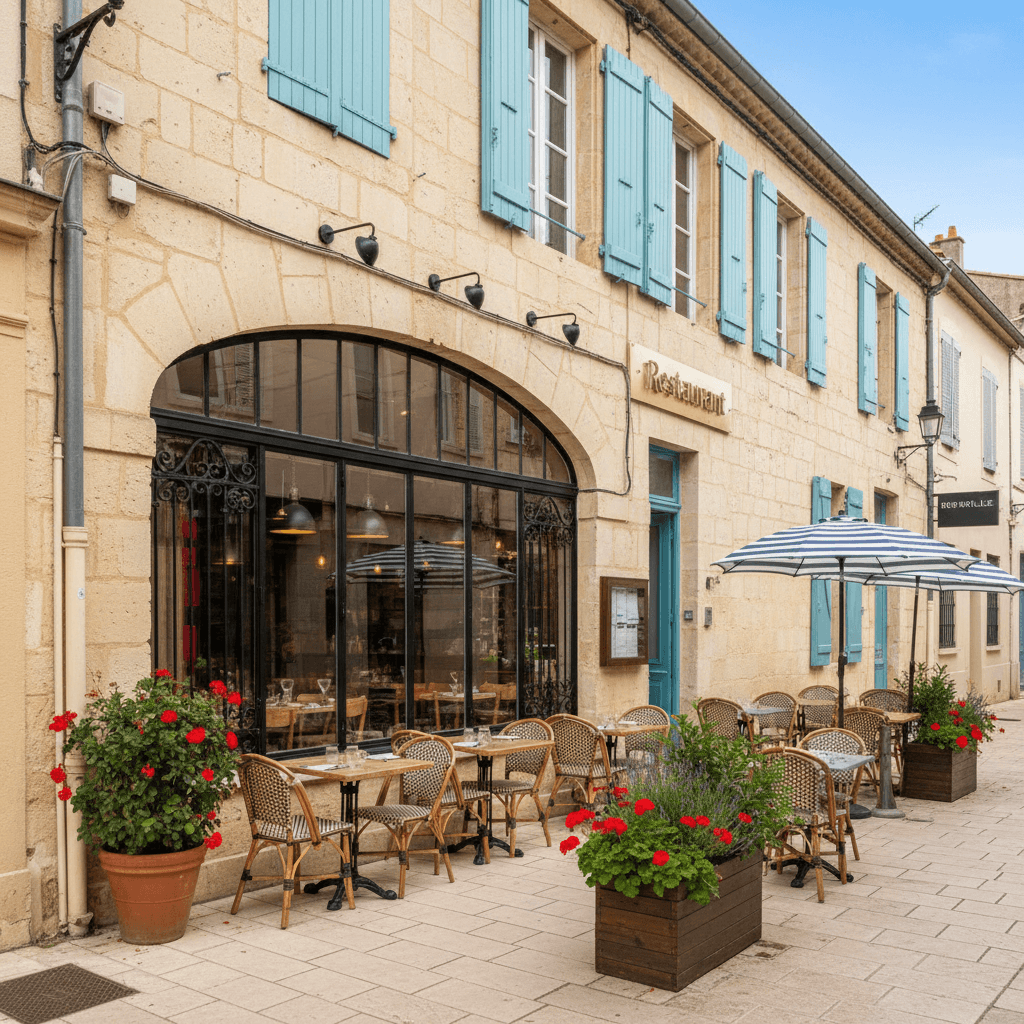 Restaurant 61m² à Agde : terrasse - extraction