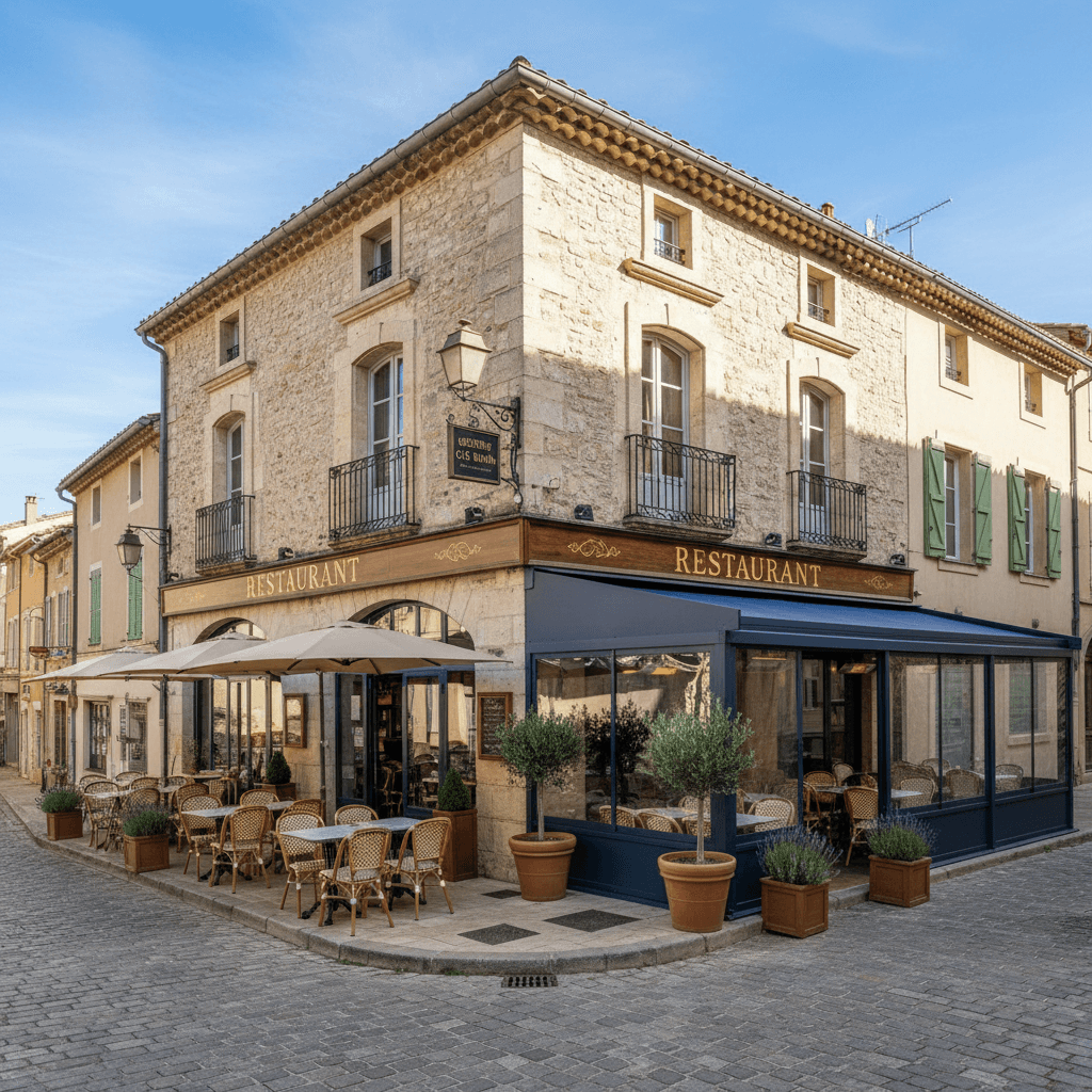 Restaurant 240m² à Robion : terrasse - licence IV - Image 1