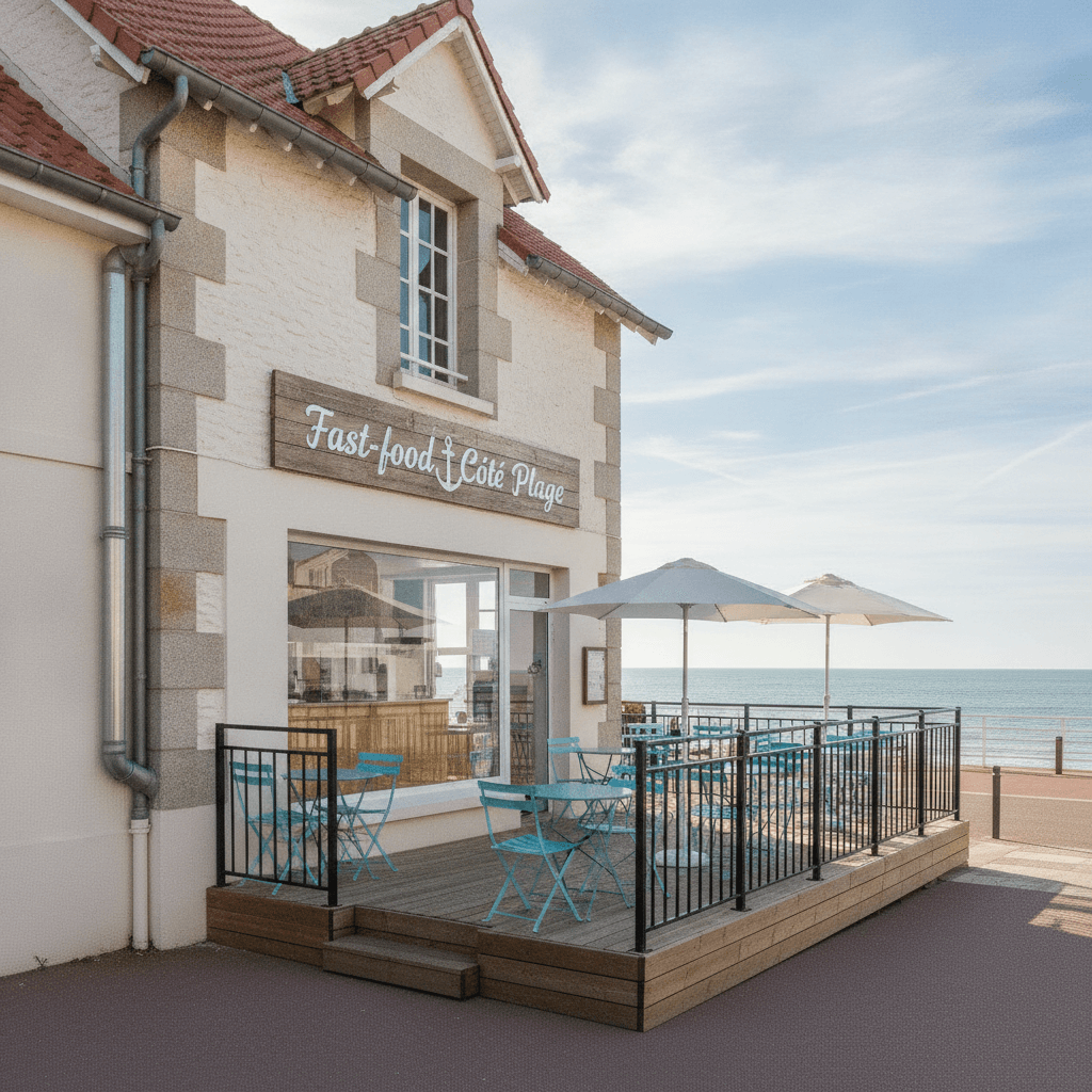 Fast-food 21m² à Saint-Gilles-Croix-De-Vie : terrasse - extraction - Image 1
