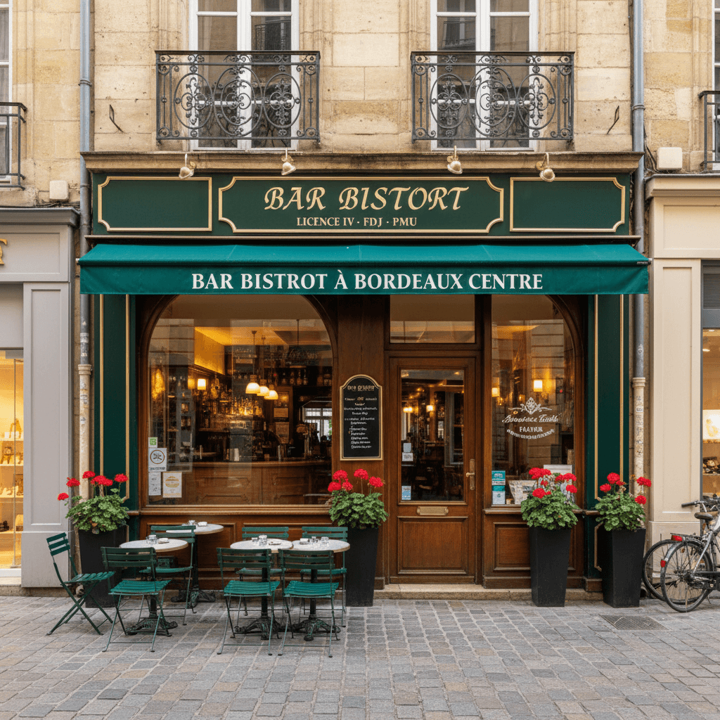 Bar-brasserie à Bordeaux : terrasse - licence IV