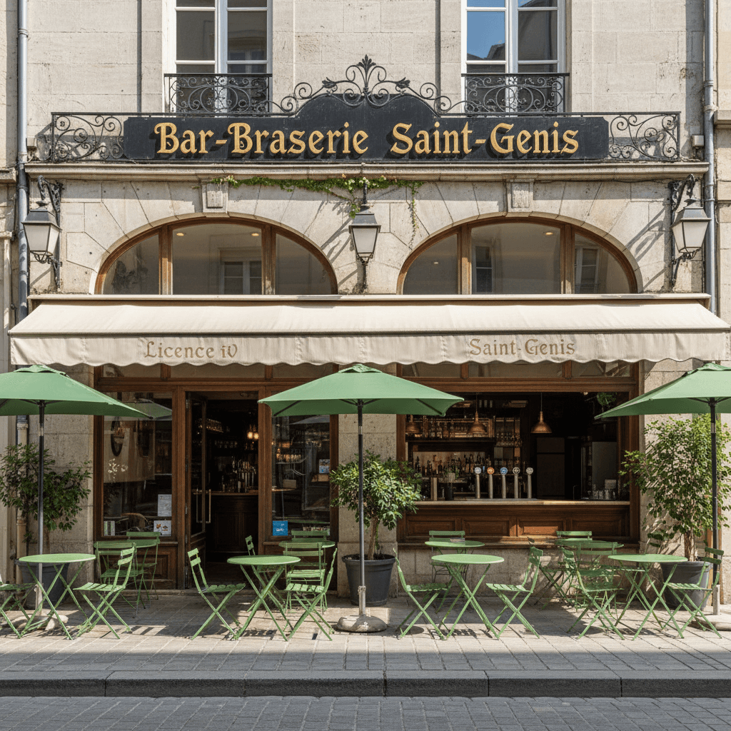 Bar-brasserie 135m² à Saint-Genis-Laval : terrasse - licence IV - Image 1
