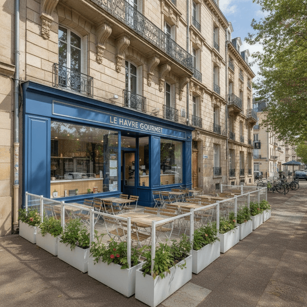 Fast-food 103m² à Le Havre : terrasse - licence IV