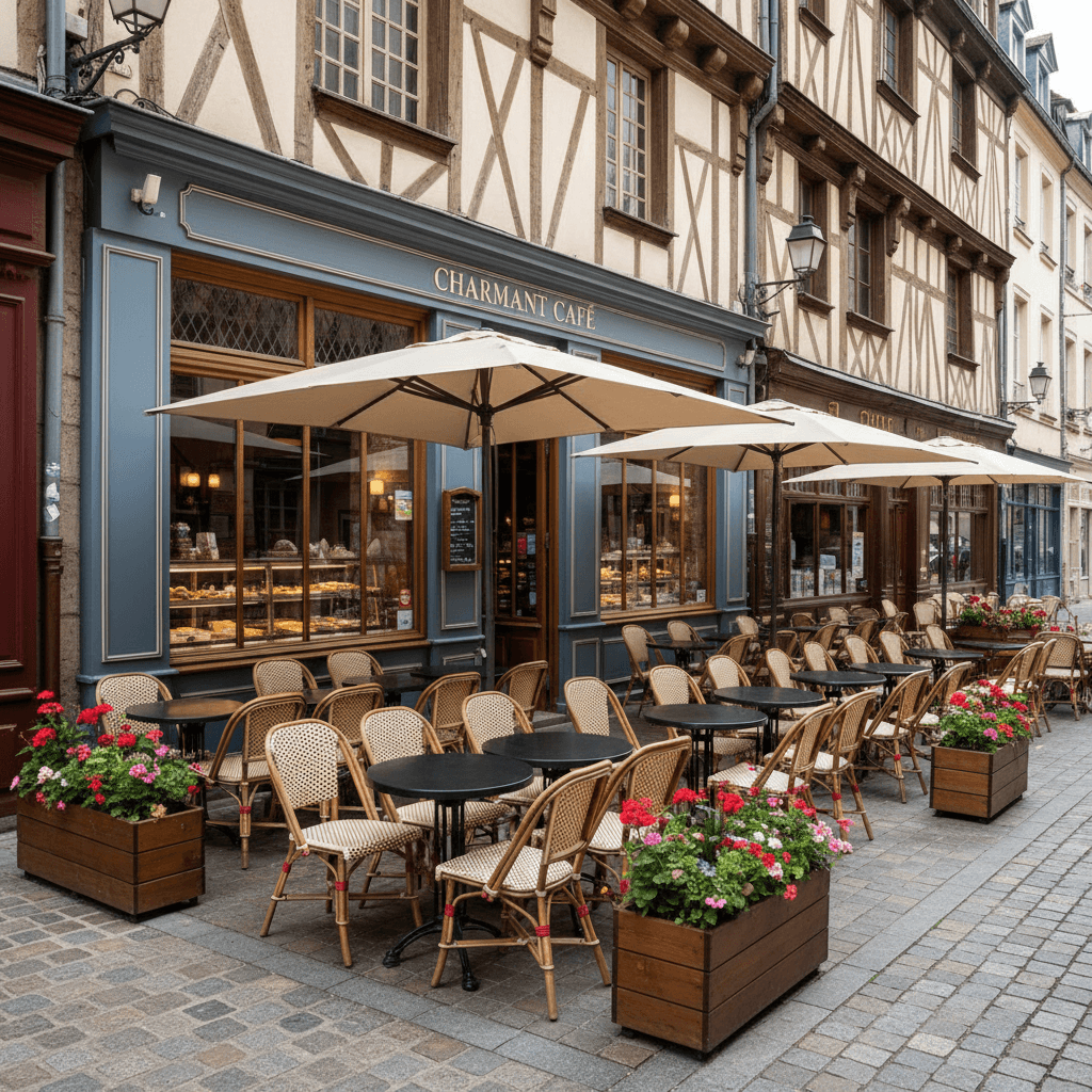 Snack 90m² à Rouen : terrasse - licence IV