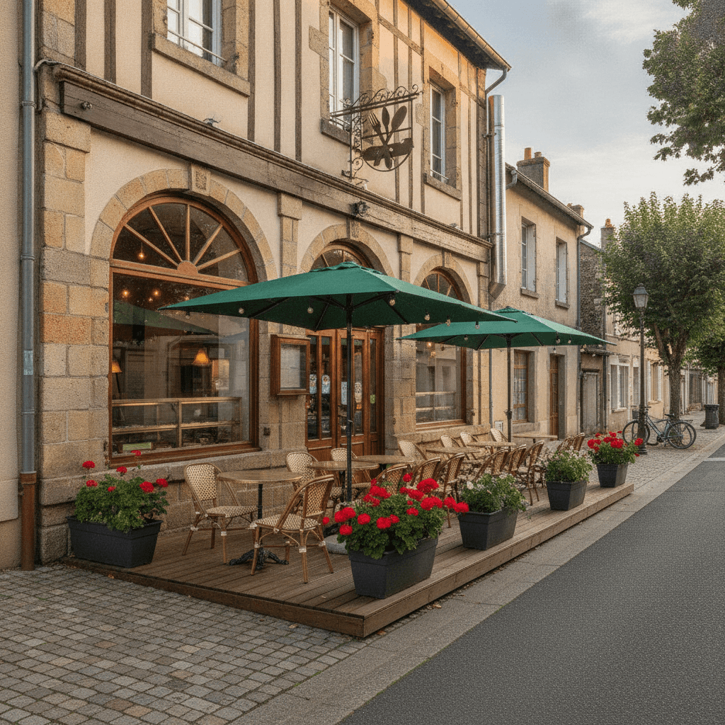 Restaurant à Saint-Éloy-Les-Mines : terrasse - extraction - Image 1