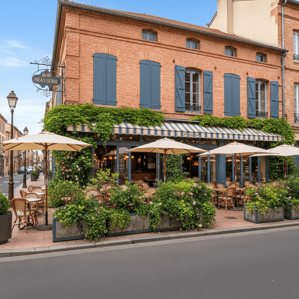 Bar-brasserie à Toulouse : terrasse - licence IV