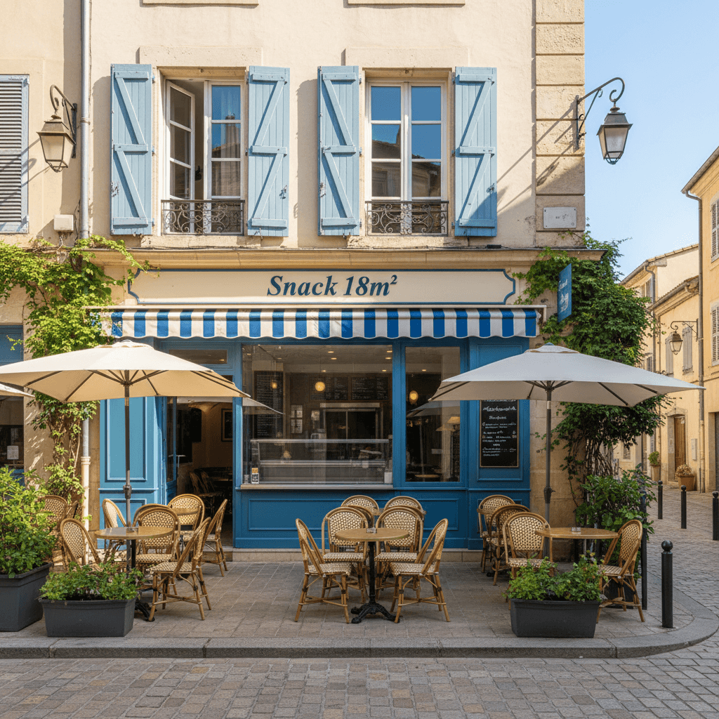 Snack 18m² à Montpellier : terrasse