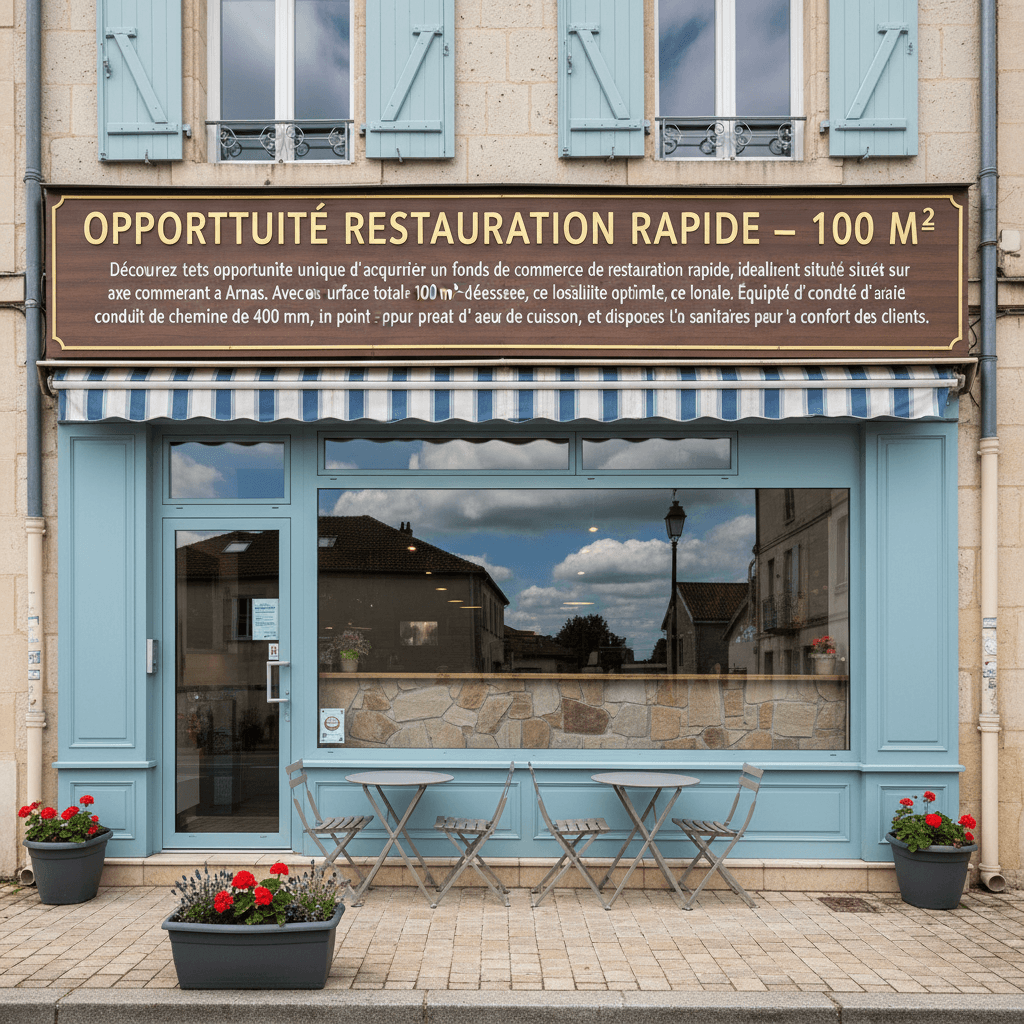 Fast-food 100m² à Arnas : terrasse - licence IV - Image 1