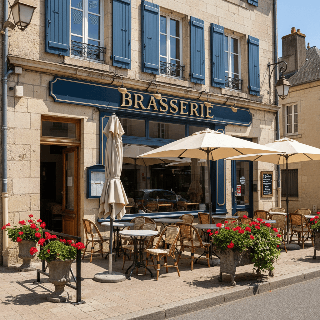 Bar-brasserie à Verrières : terrasse - Image 1