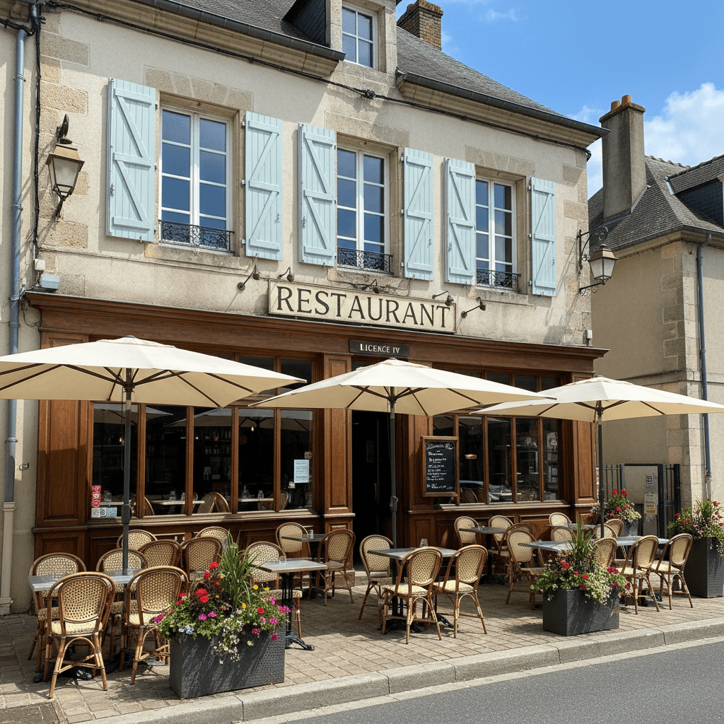 Restaurant à Châtillon-Coligny : terrasse - licence IV - Image 1