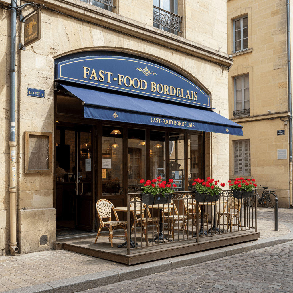 Fast-food 28m² à Bordeaux : terrasse - licence IV - Image 1