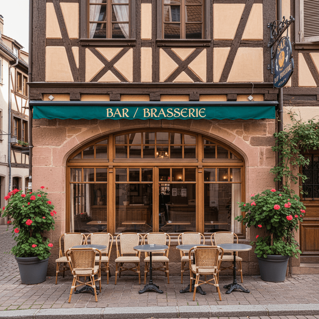 Bar-brasserie 220m² à Strasbourg : terrasse - licence IV