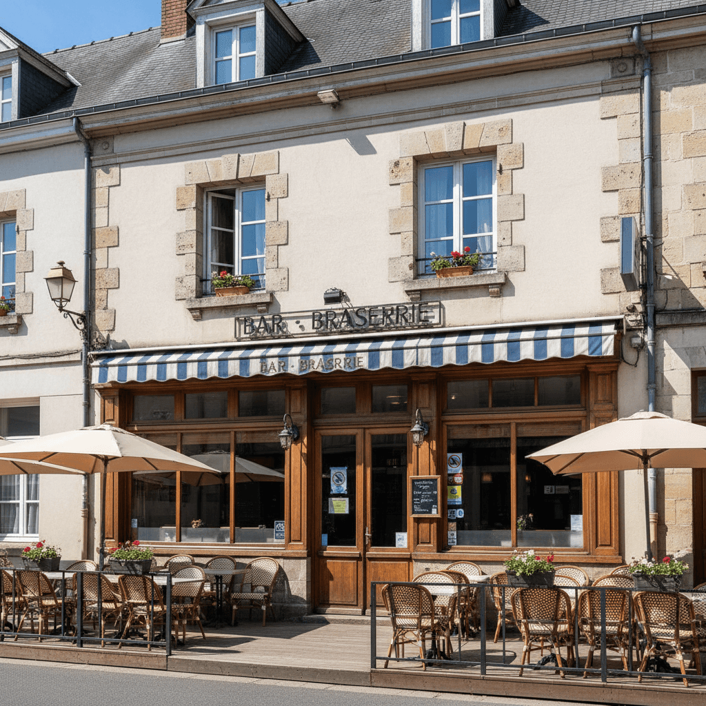 Bar-brasserie 385m² à Neufchâteau : terrasse - licence IV - Image 1