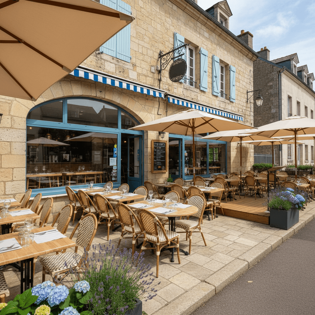 Restaurant à Saint-Lô : terrasse - extraction - Image 1