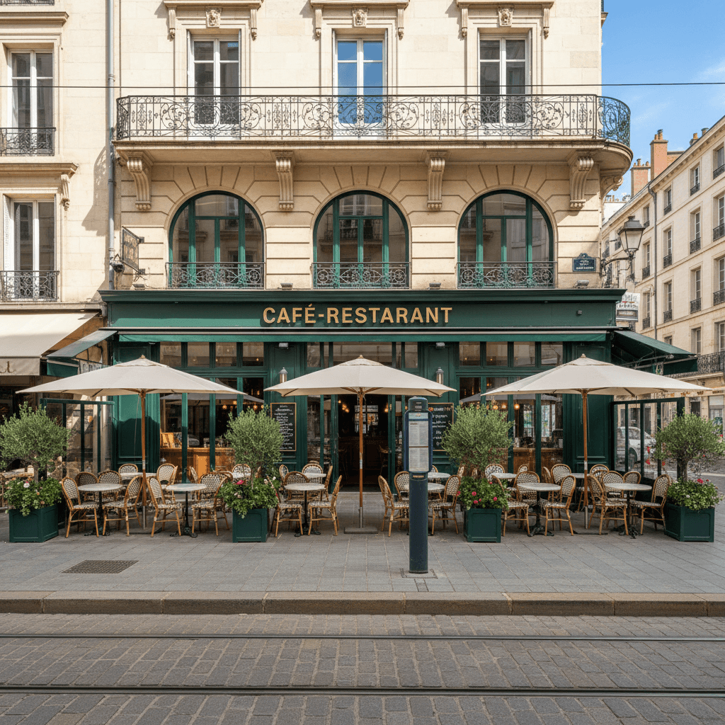 Restaurant 126m² à Grenoble : terrasse - licence IV