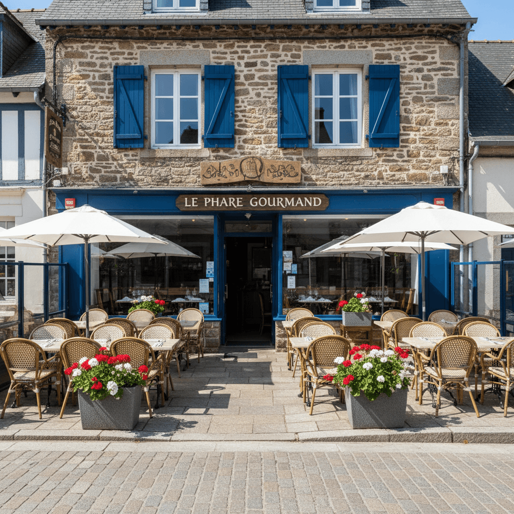 Restaurant à Fouesnant : terrasse - extraction - Image 1