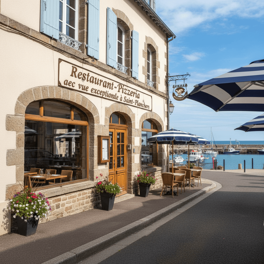 Restaurant 80m² à Saint-Planchers : terrasse - licence IV - Image 1