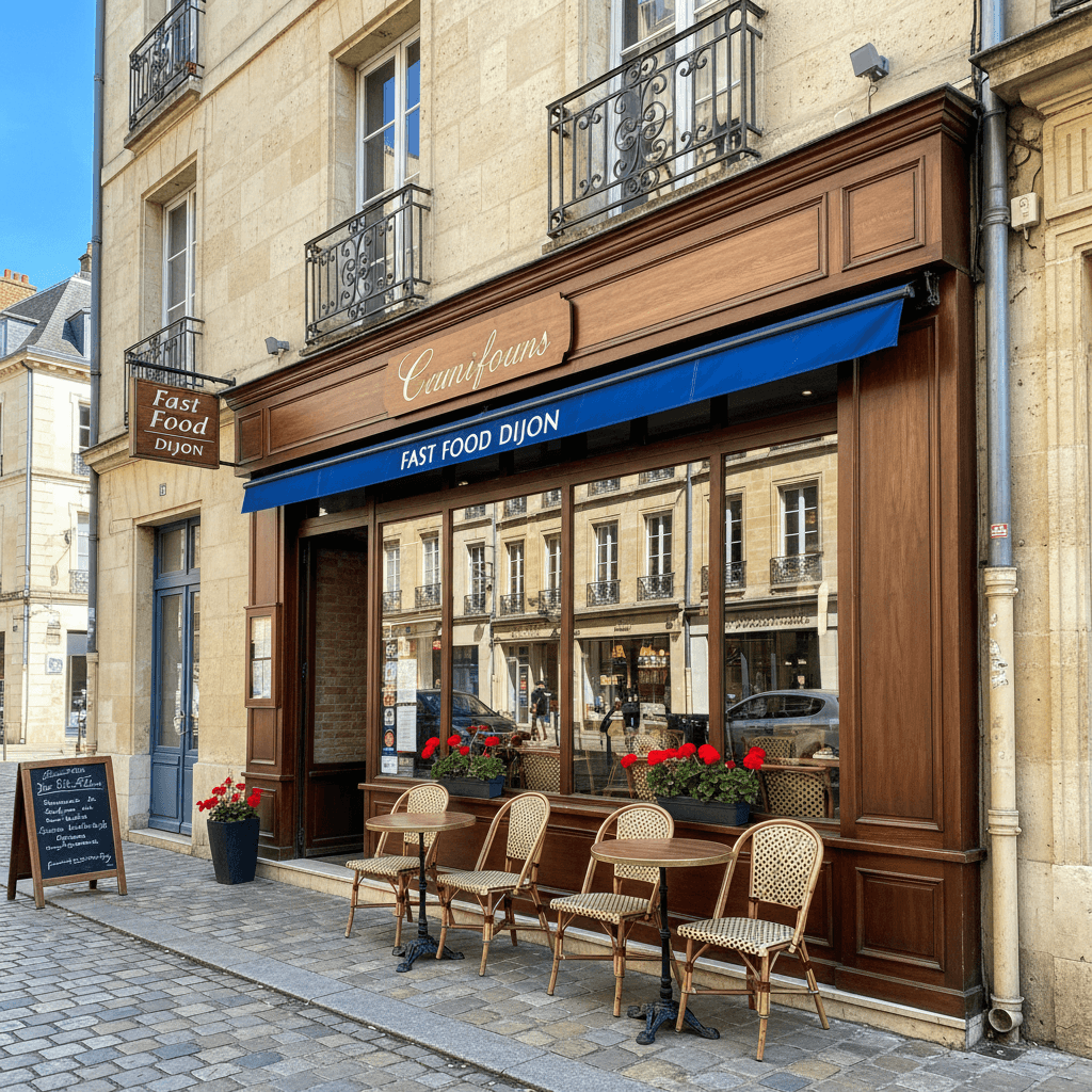 Fast-food 62m² à Dijon : terrasse - cuisine équipée