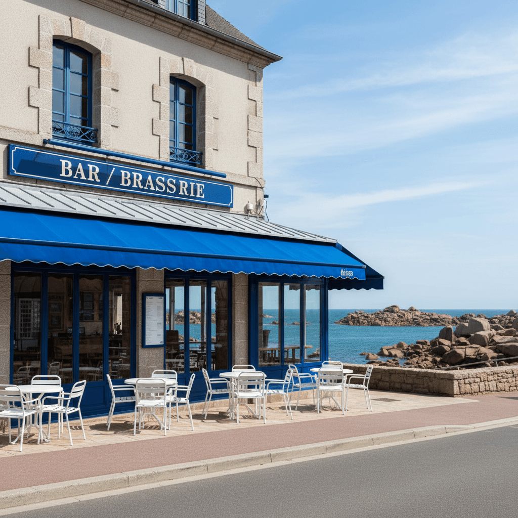 Bar-brasserie 130m² à Perros-Guirec : terrasse - licence IV - Image 1