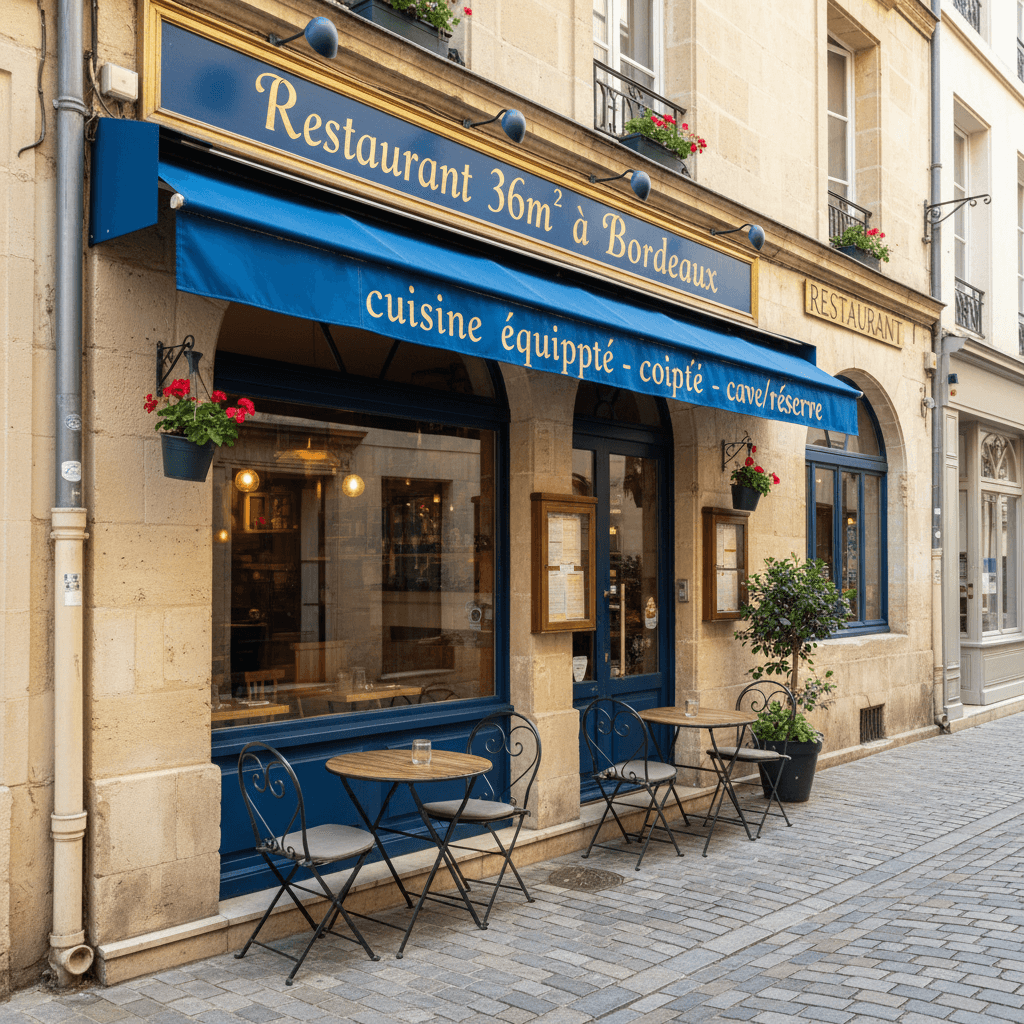 Restaurant 36m² à Bordeaux : cuisine équipée - cave/réserve - Image 1