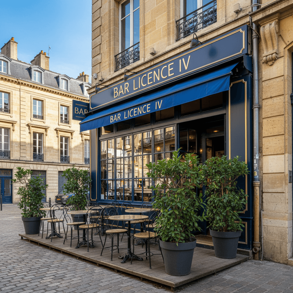 Bar-brasserie 95m² à Bordeaux : terrasse - licence IV