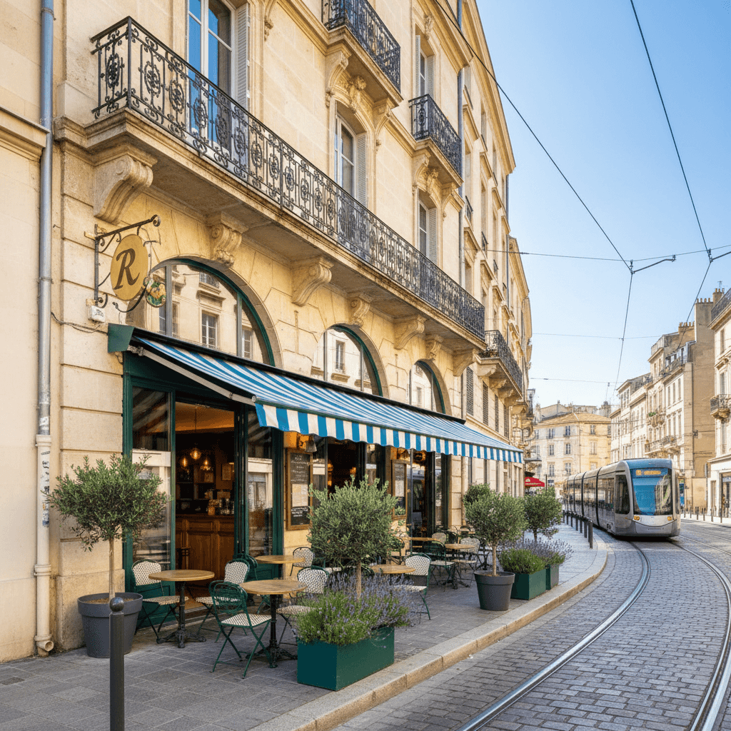 Restaurant 66m² à Montpellier : terrasse - extraction