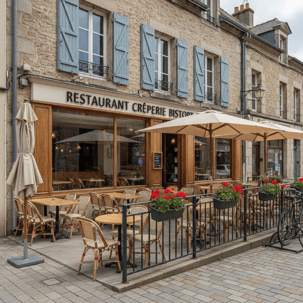 Restaurant 150m² à Châteaubourg : terrasse - licence IV - Image 1